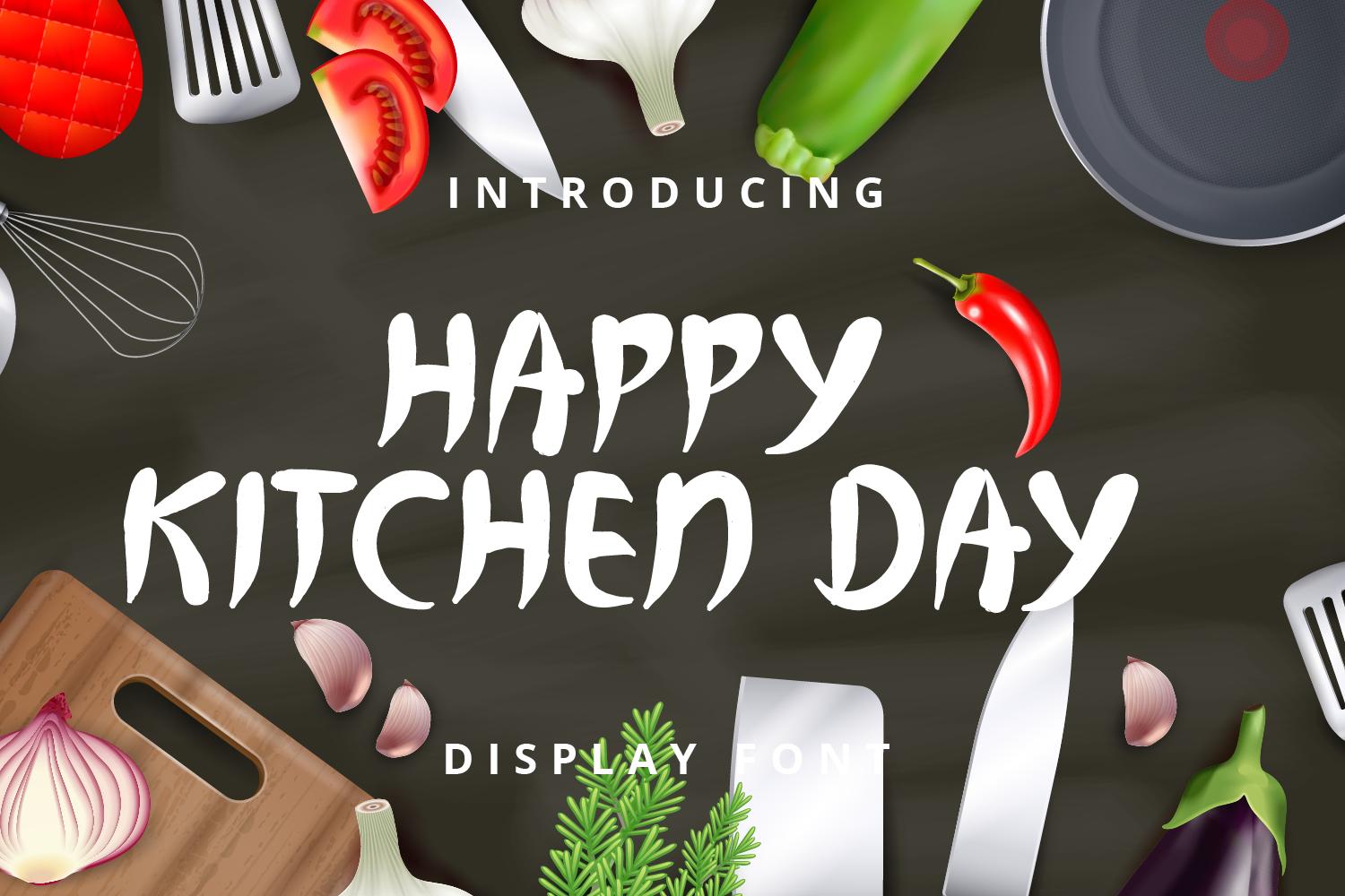 Happy Kitchen Day Font