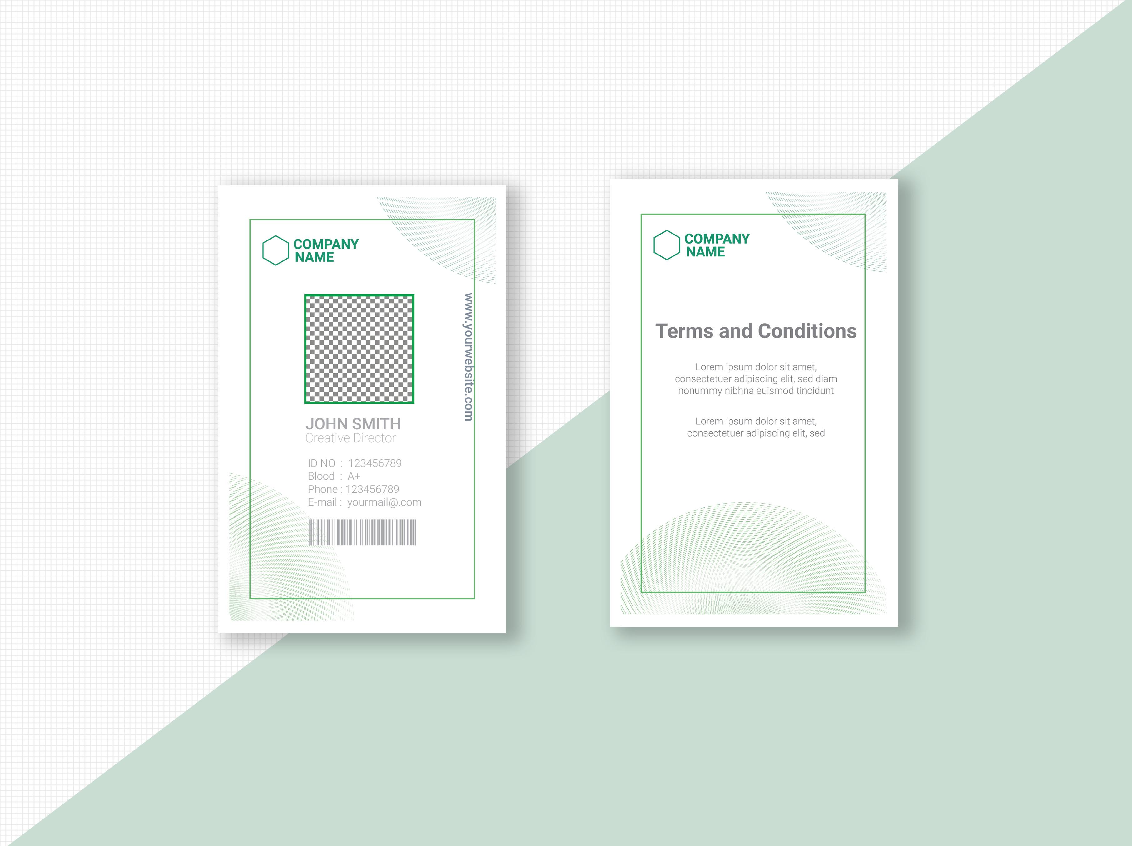 Creative Minimal Id Card Template Design