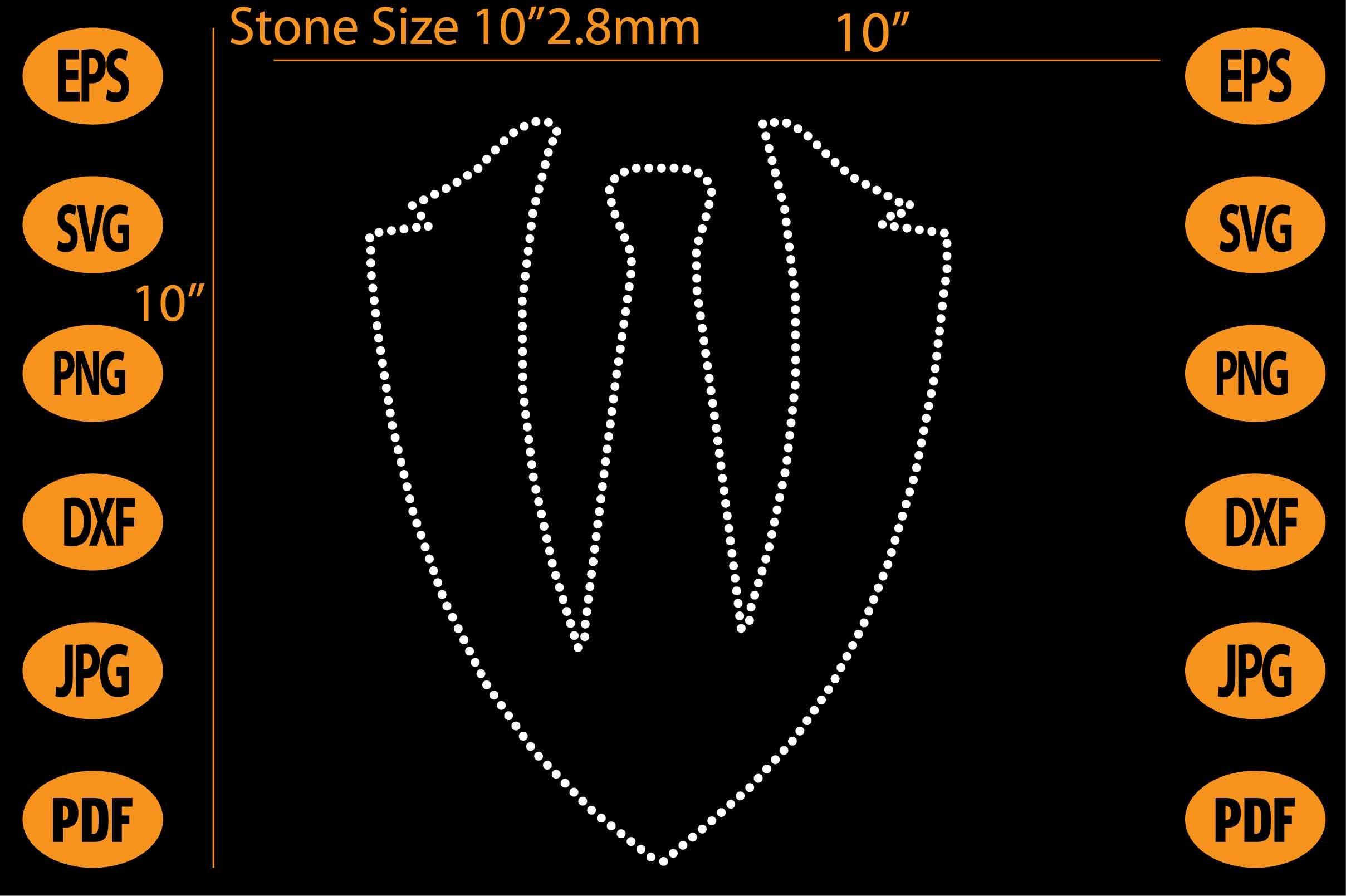 Tie Rhinestone Template
