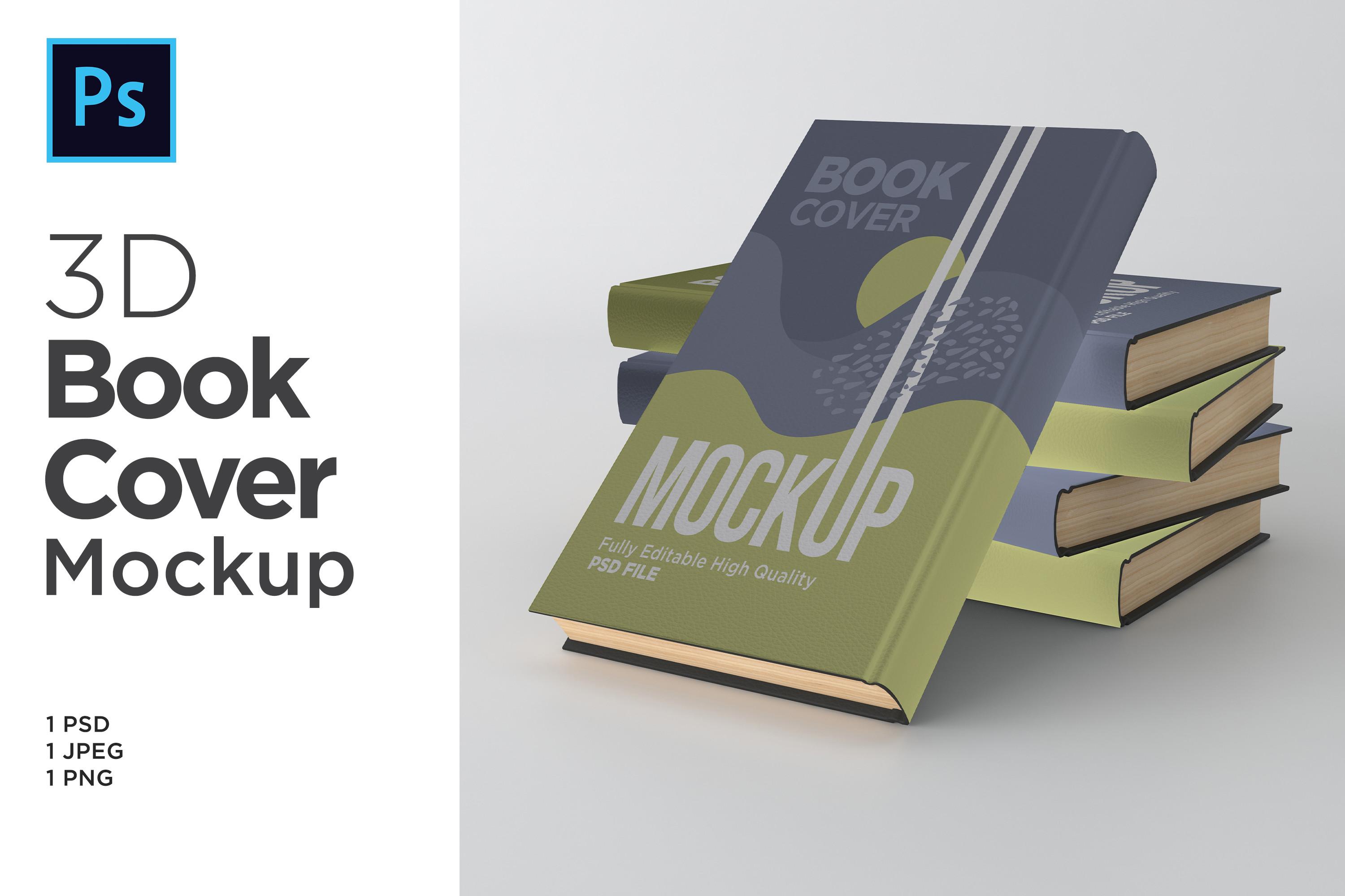 Book Cover Mockup 3d Rendering