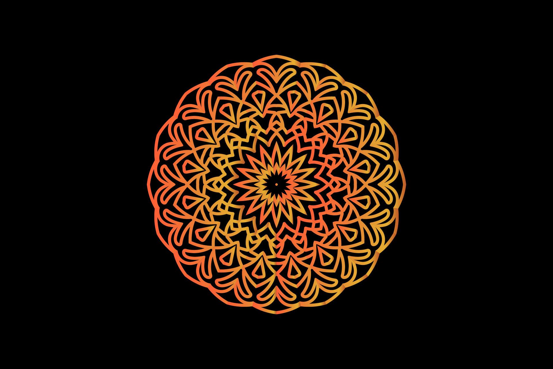 Gold Gradient Mandala