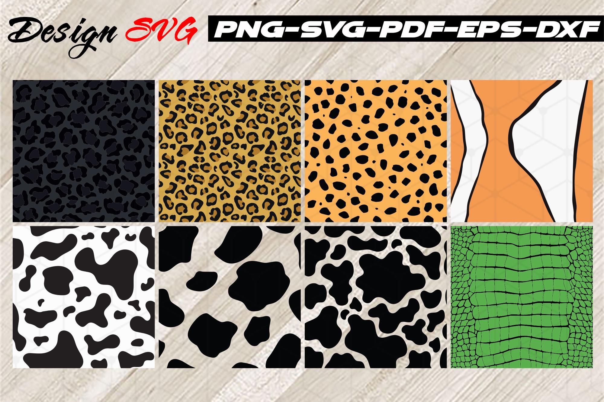 8 Pattern Bundle Svg, Leopard Pattern