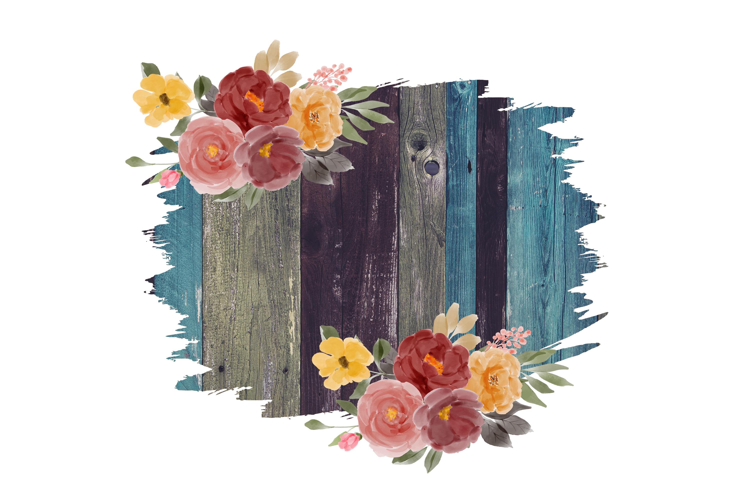 Floral Wood Sublimation Png