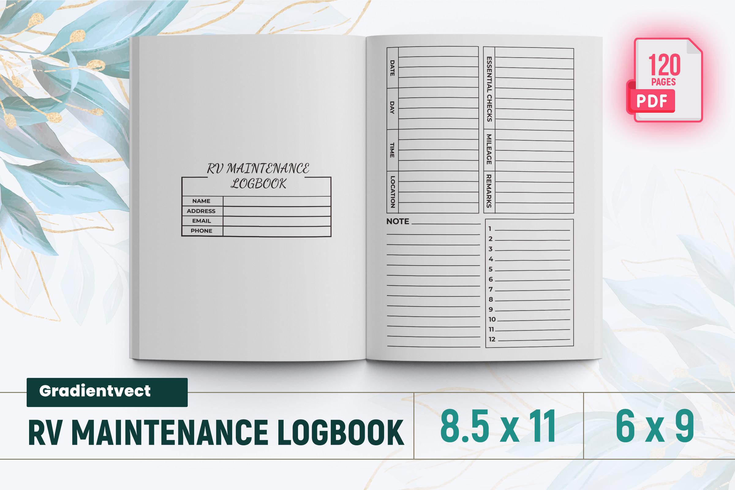 RV Maintenance Logbook KDP Interior
