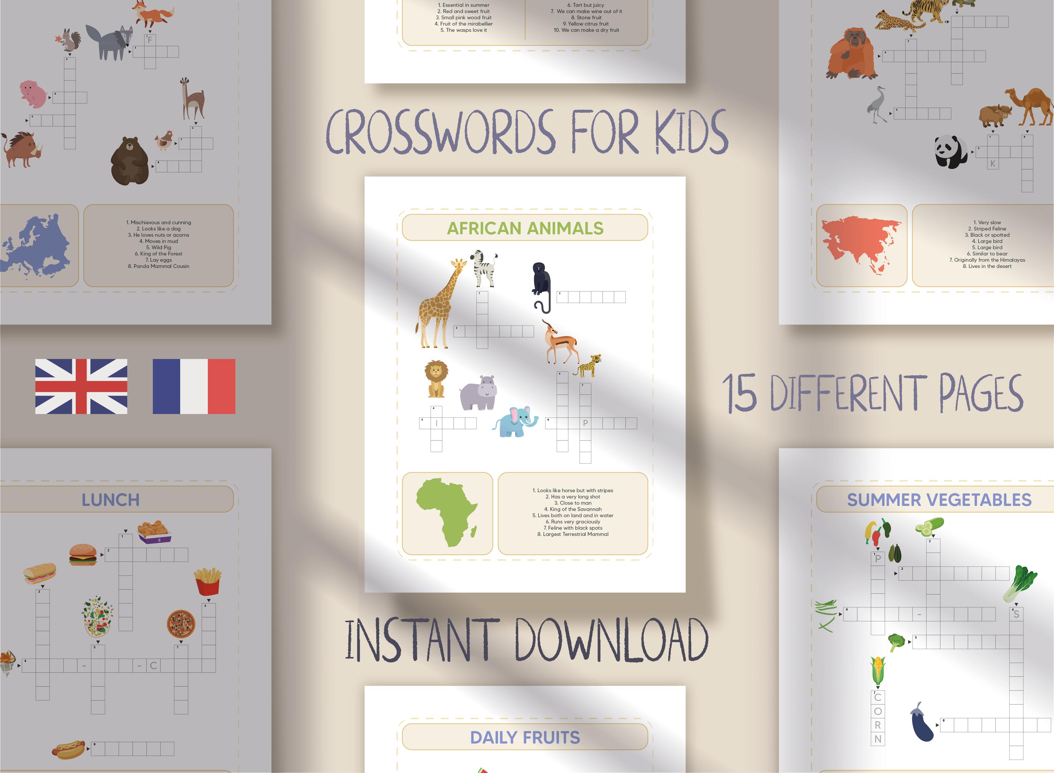 Printable Kids' Crosswords Puzzle | Fun