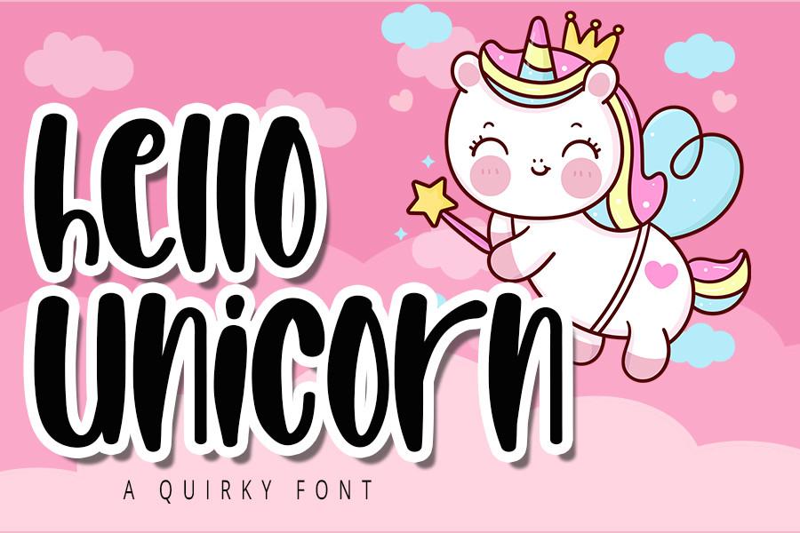 Hello Unicorn Font