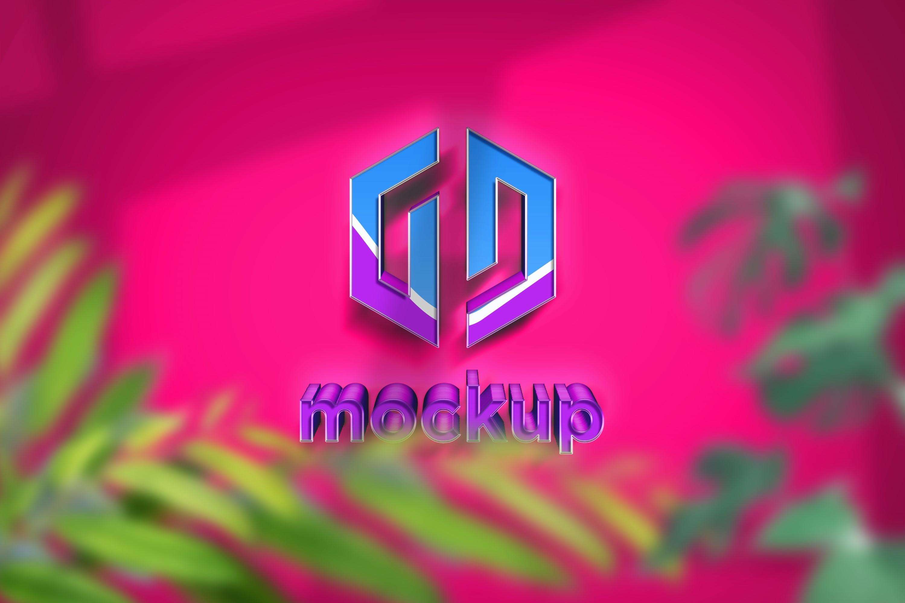 Blue Purple Logo Mockup