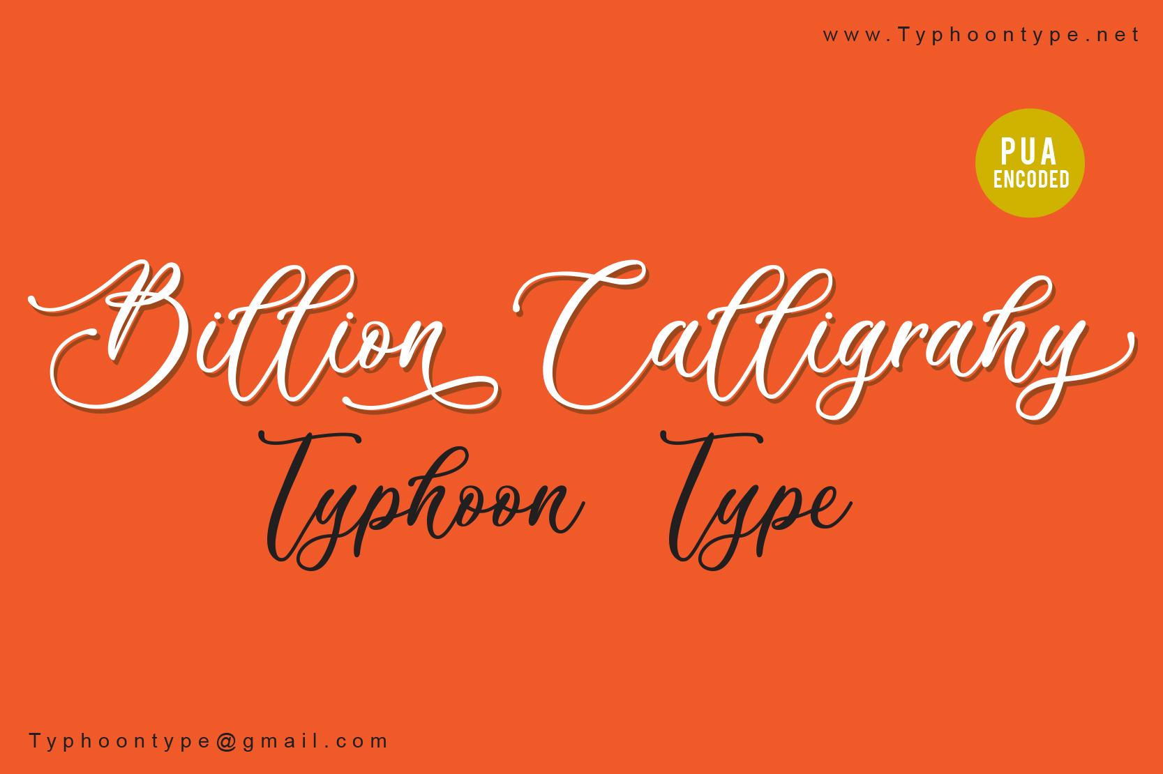 Billion Calligraphy Font