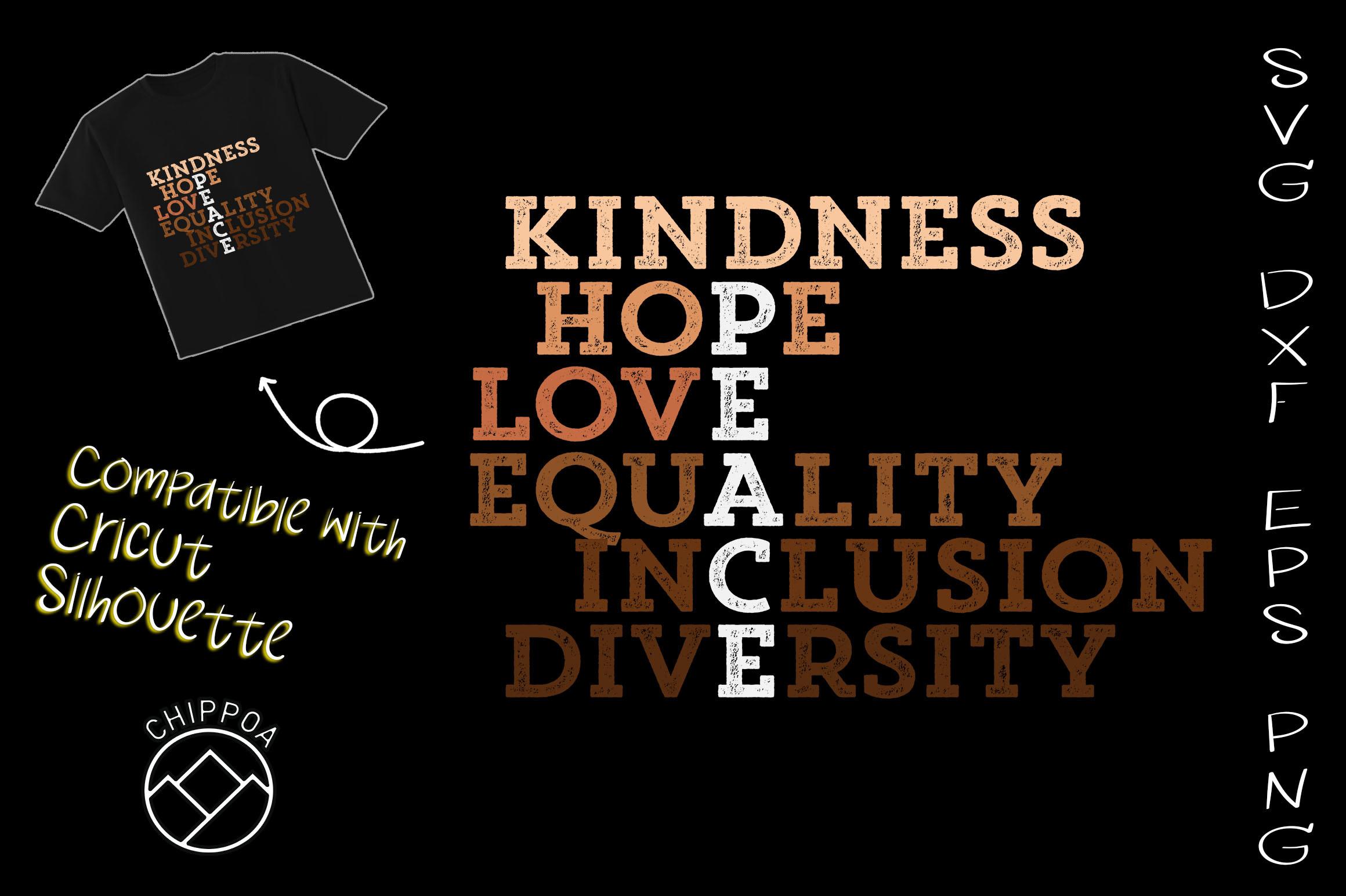 Kindness Peace Equality BLM