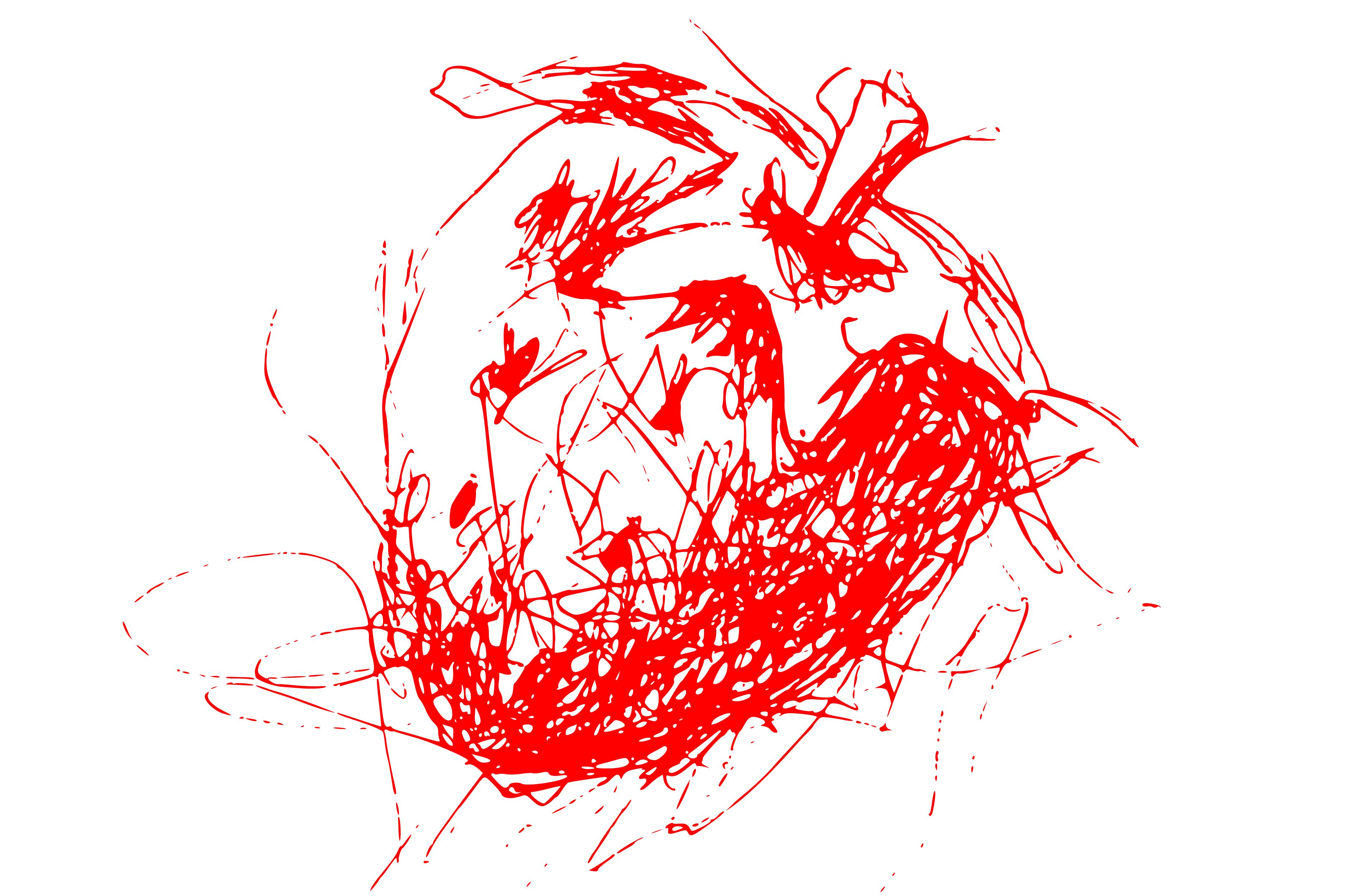 Strawberry Scribble Art