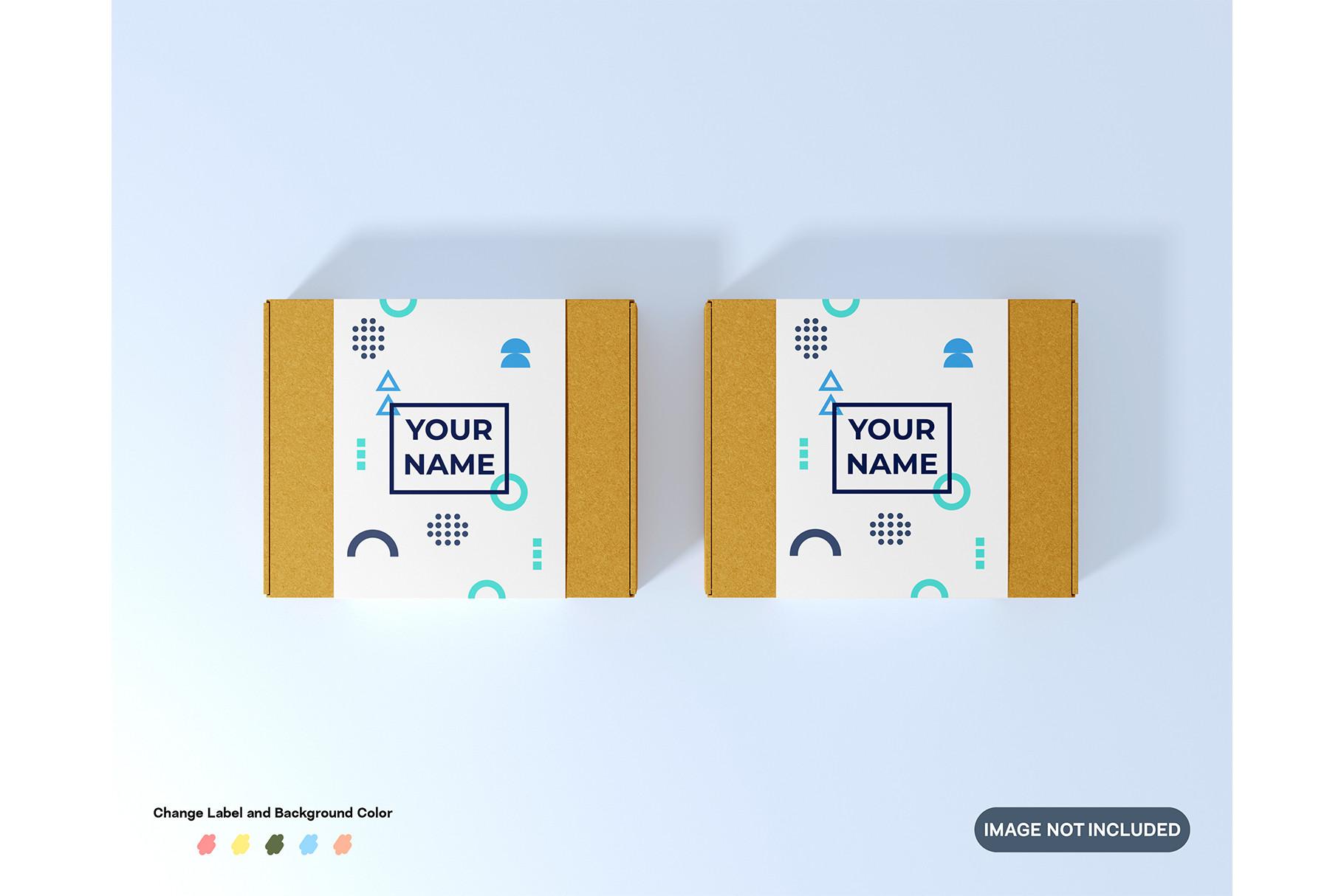 Cardboard Mockup with Label