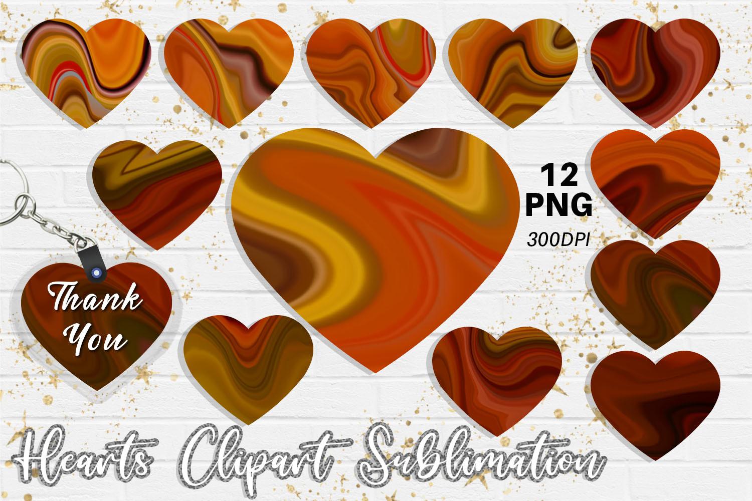 Hearts Sublimation Design Wave Texture