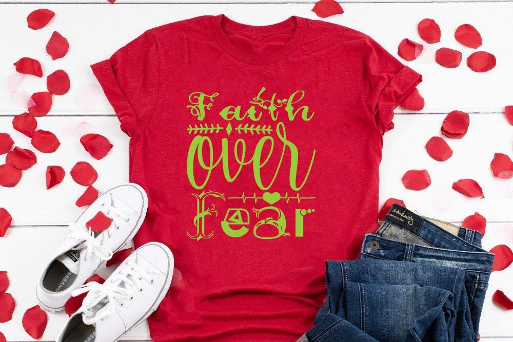 Christian Svg Design, Faith over Fear