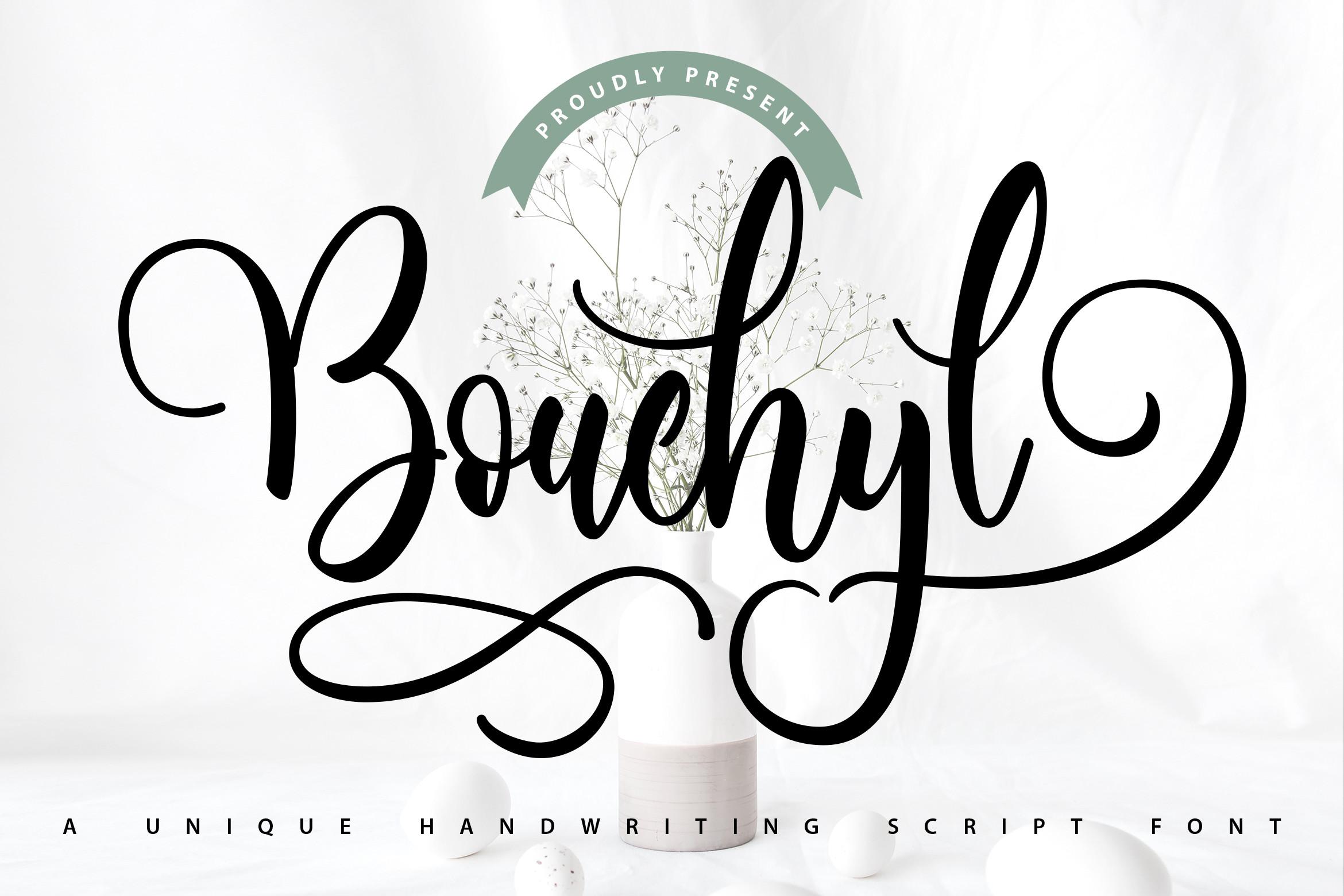 Bouchyl | Unique Handwriting Script Font Font