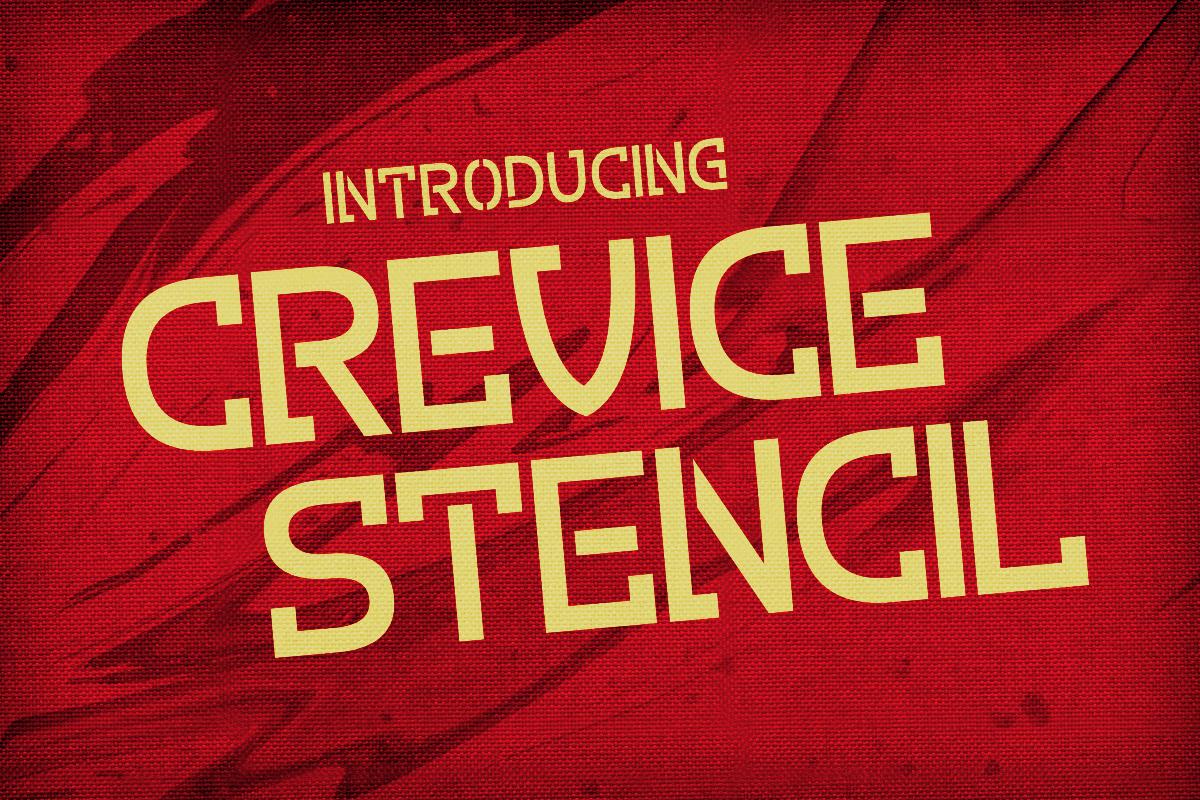 Crevice Stencil Font