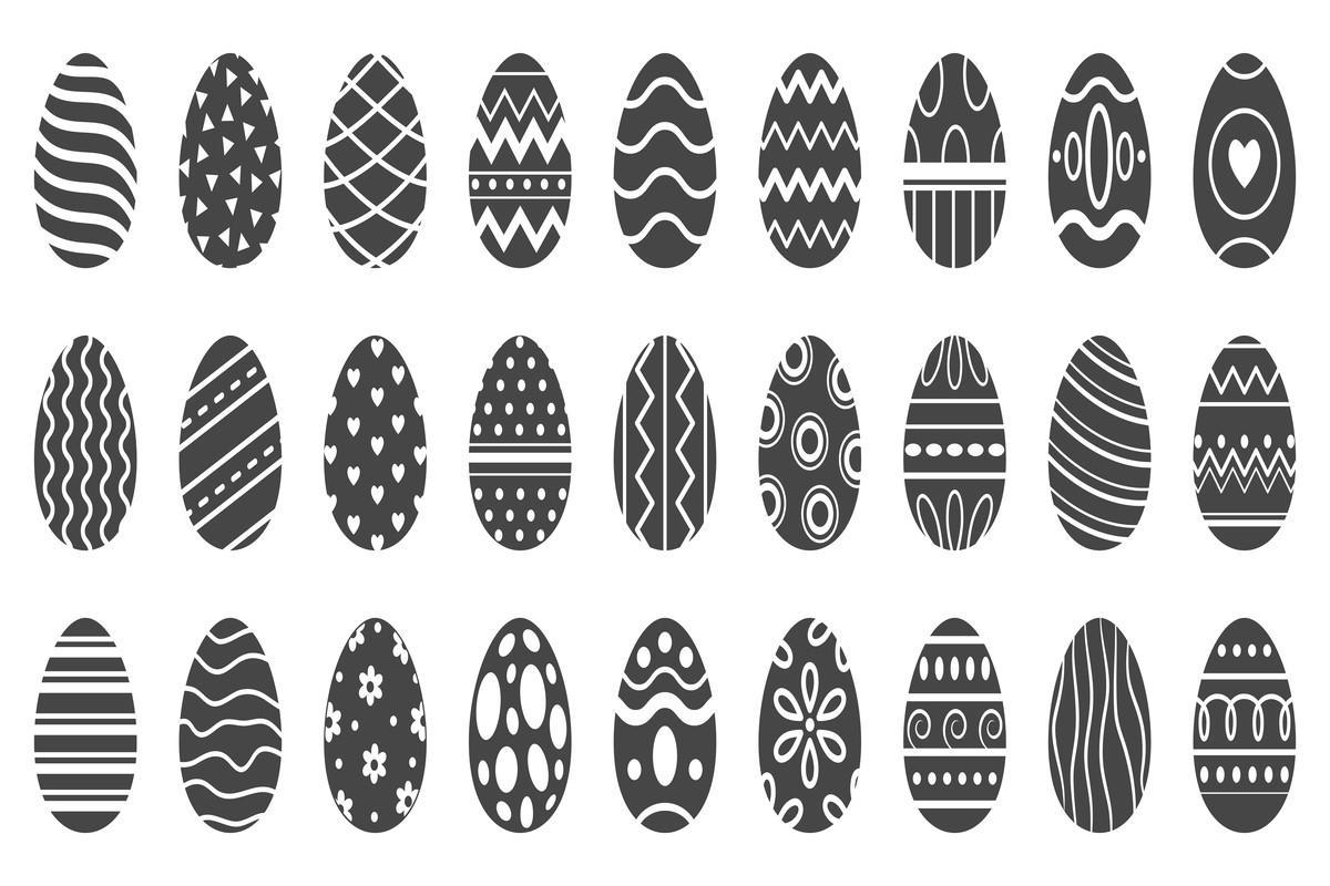 Easter Eggs Silhouette