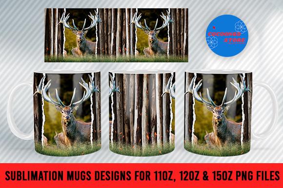 Deer Hunting Wood Deer Head Mug