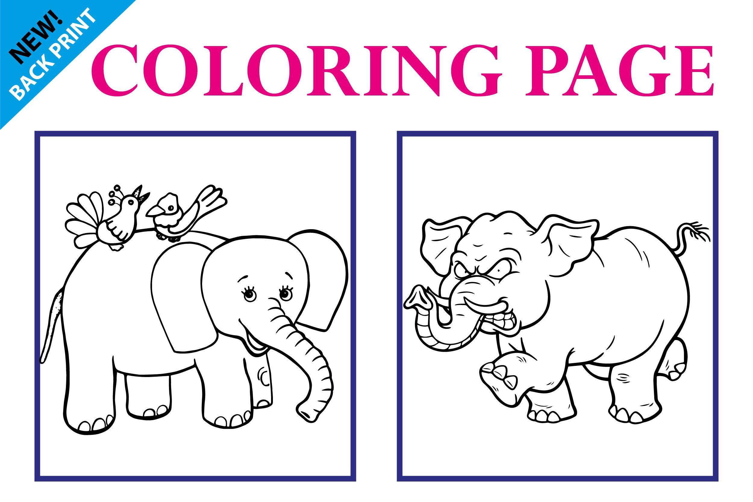 Elephant Coloring Book for Kid.