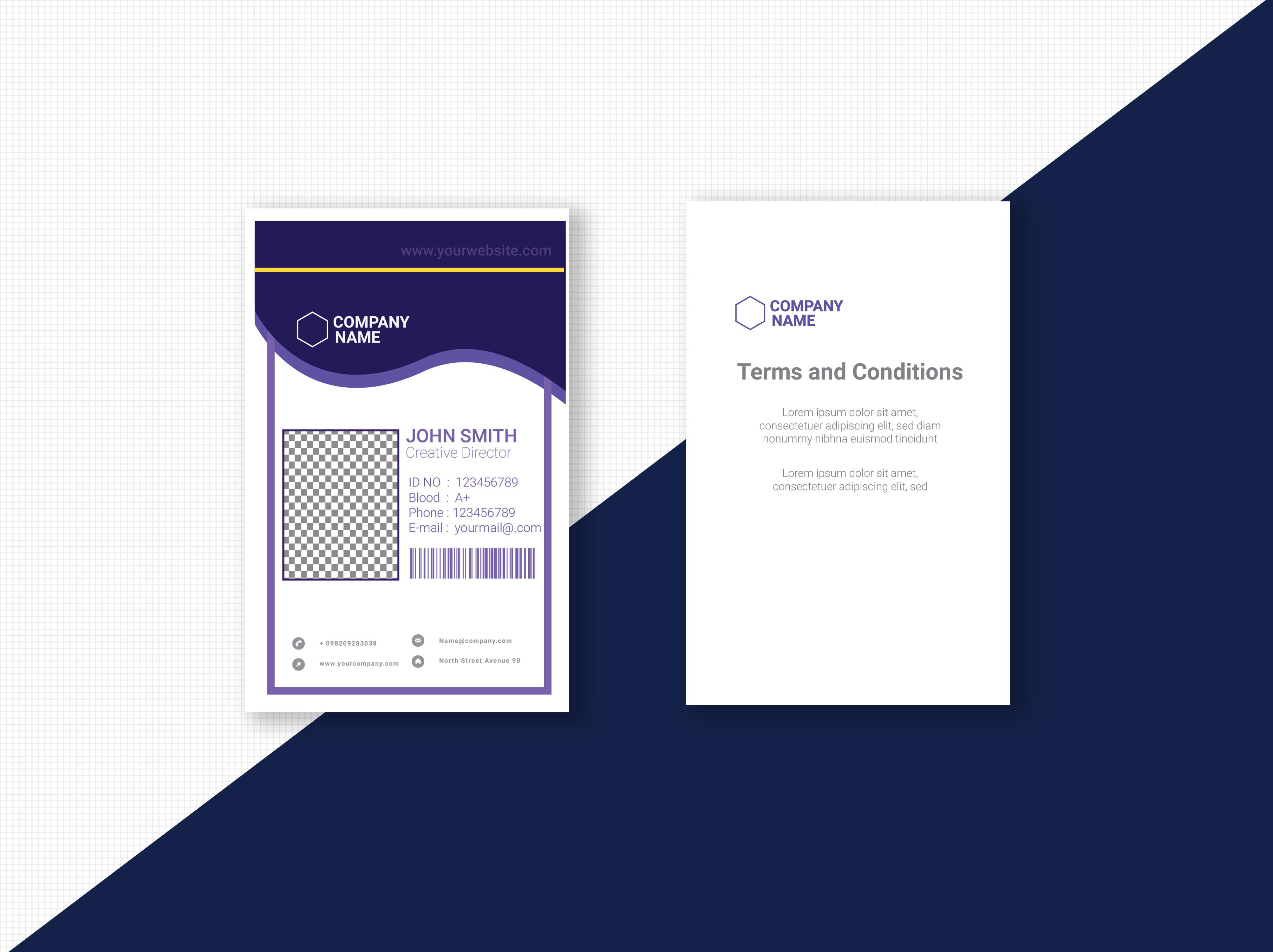 Creative Minimal Id Card Template Design