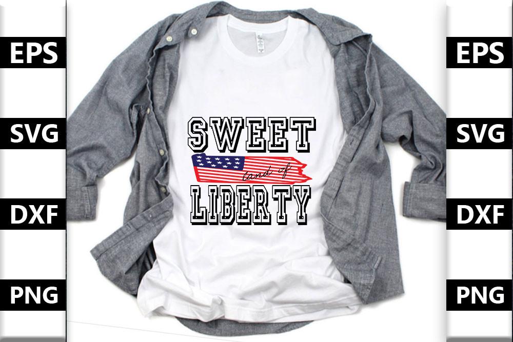 4th July Svg Design,sweet Land of Libert