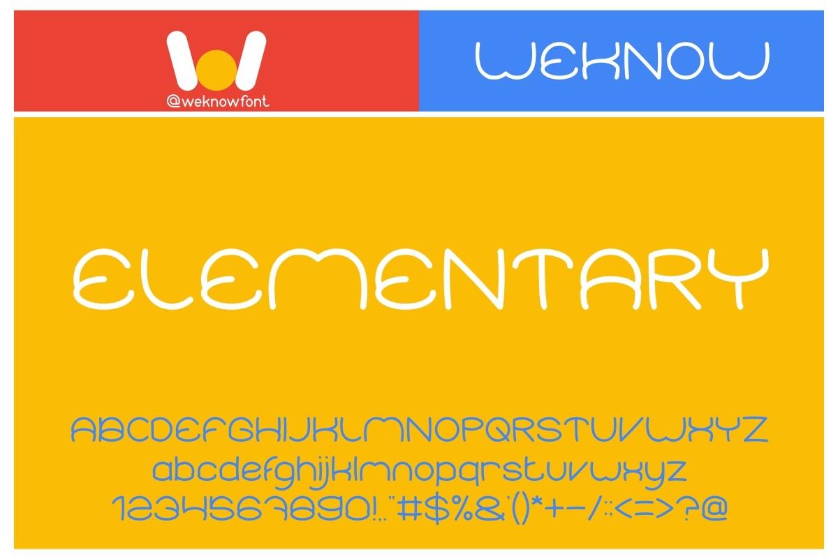 Elementary Font
