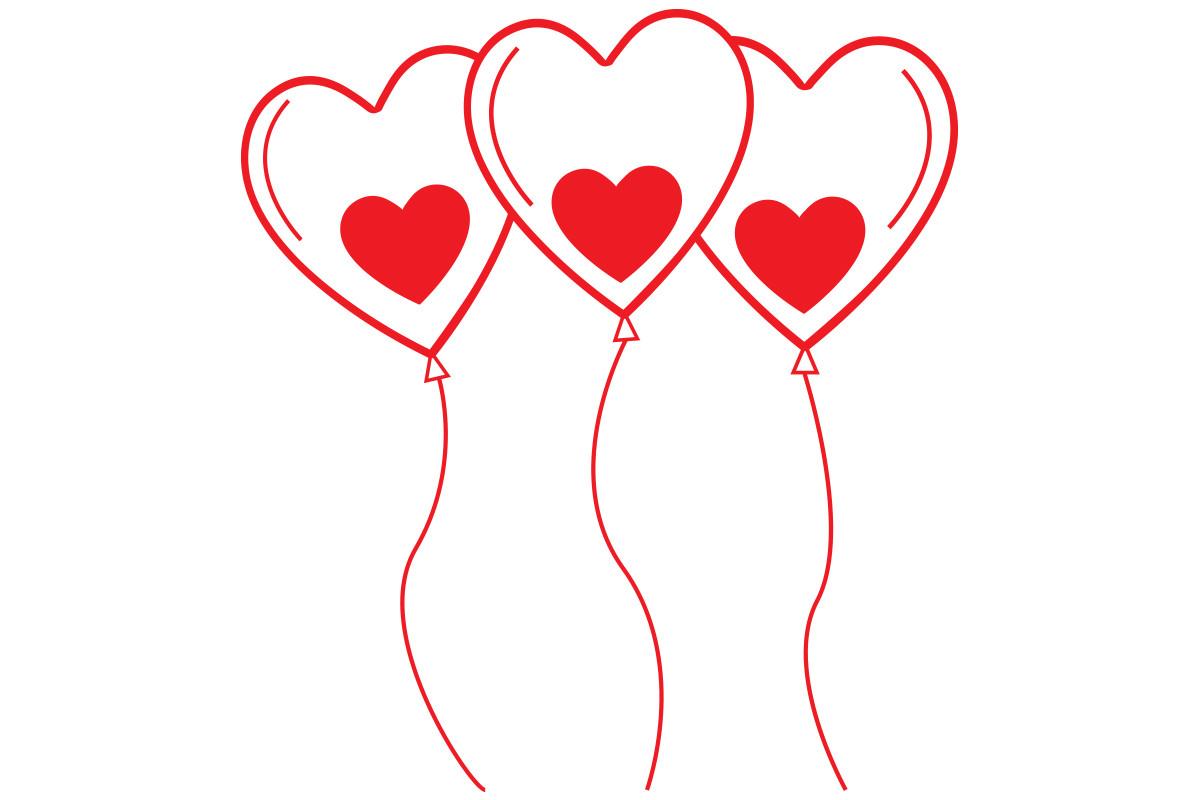 Valentines Love Balloon Svg