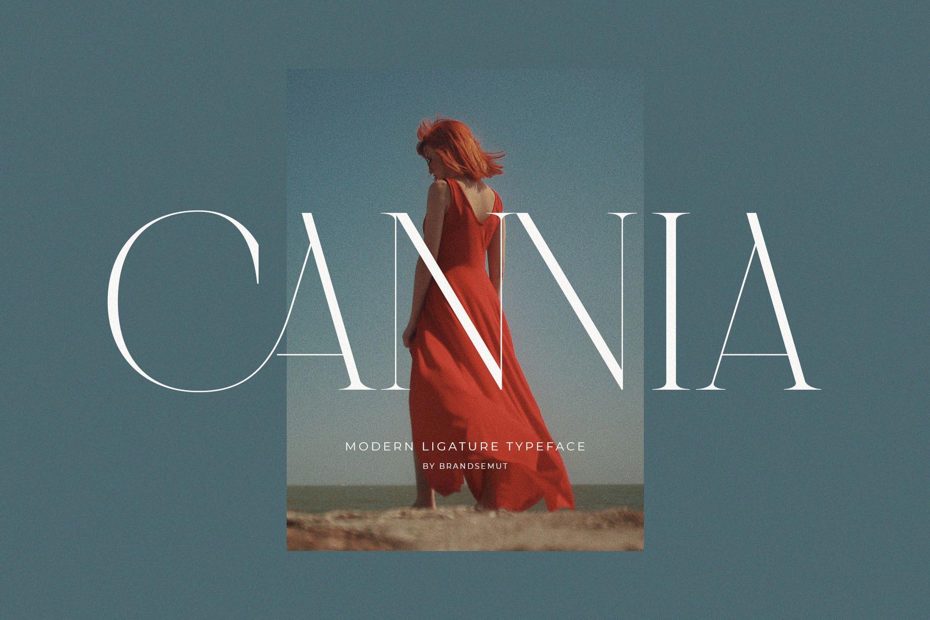 Cannia || Ligature Typeface Font