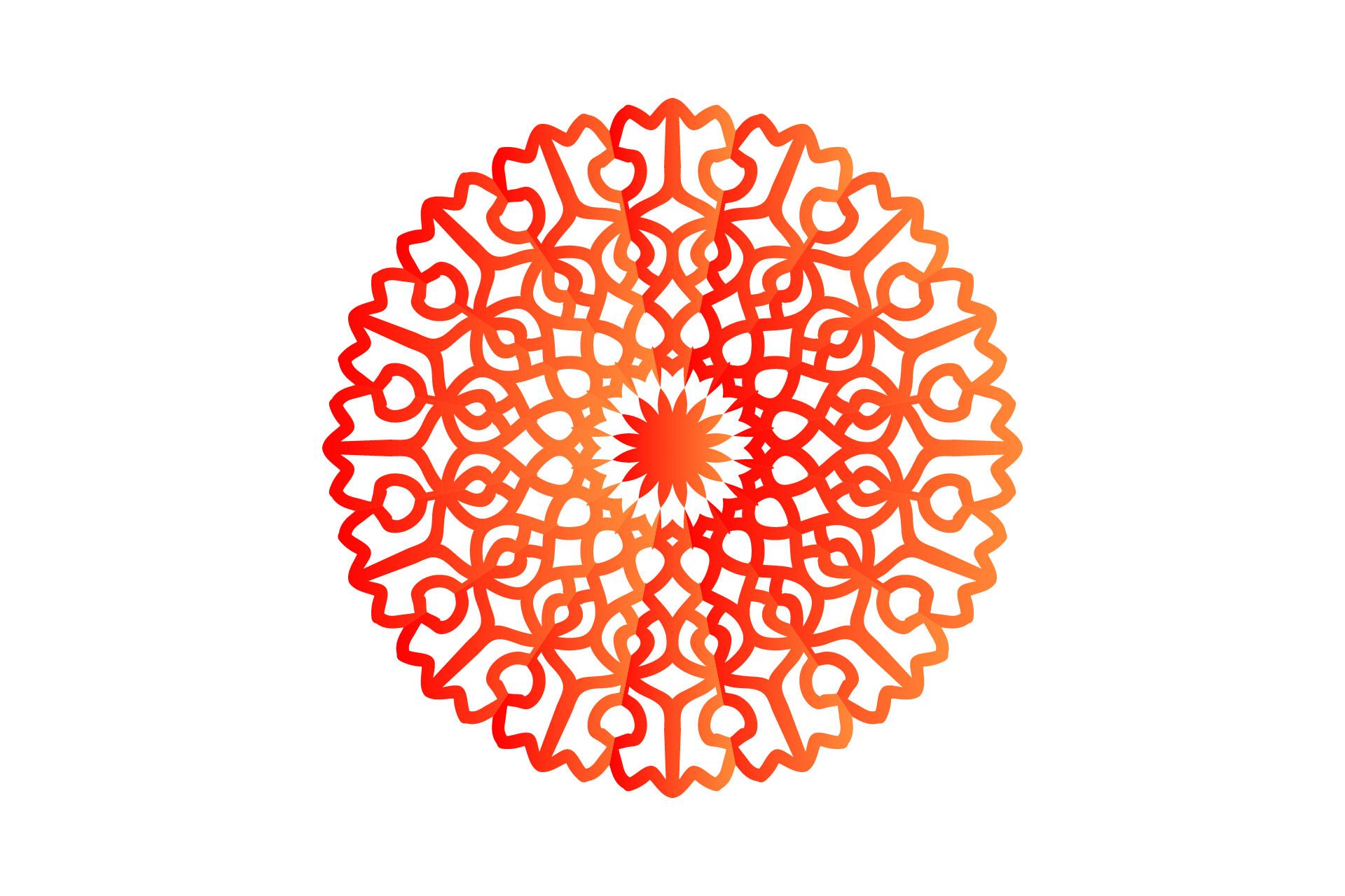 Mandala Gradient Spring Illustratiion
