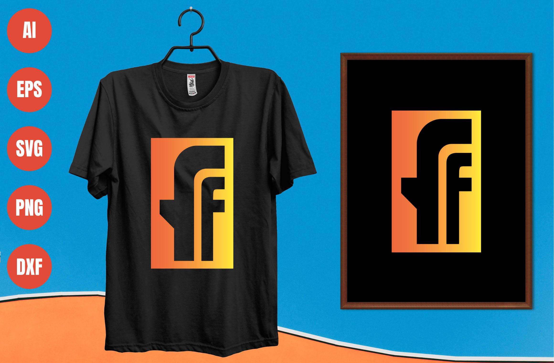 Letter F T-shirt Design 1