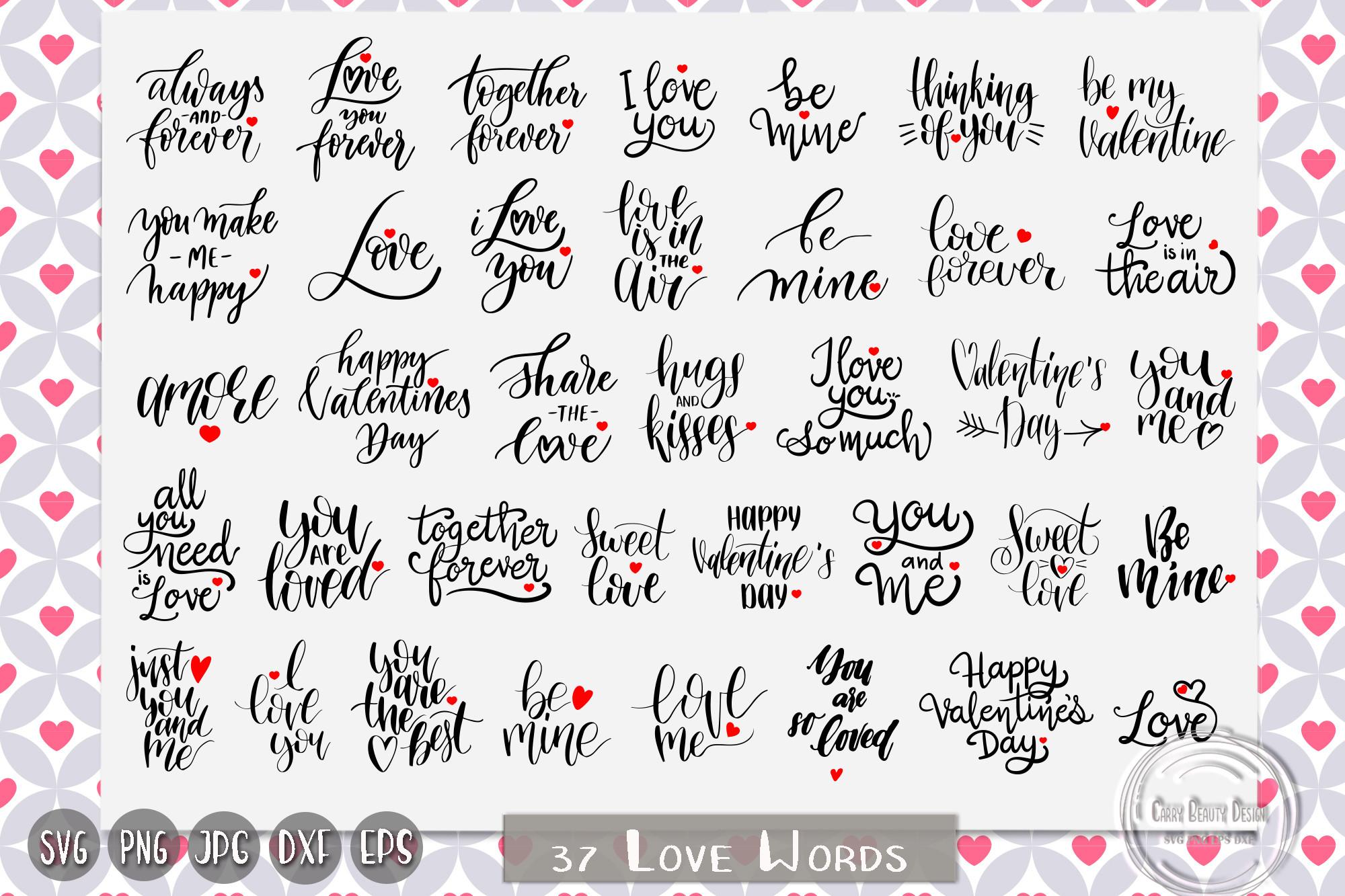 Love Words, Love Sign, Valentine's Day