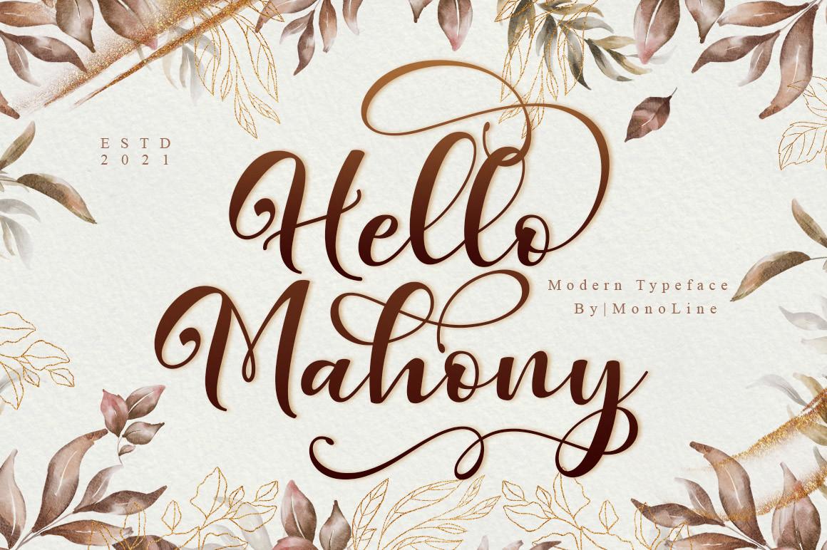 Hello Mahony Font