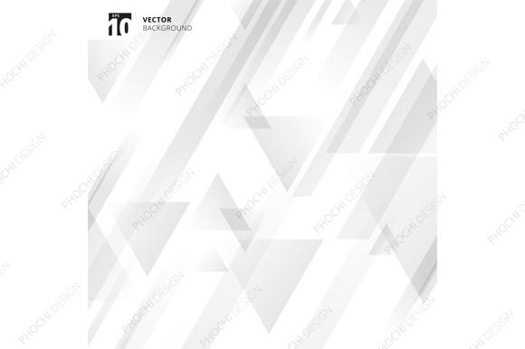 Abstract Triangles Geometric White Gray