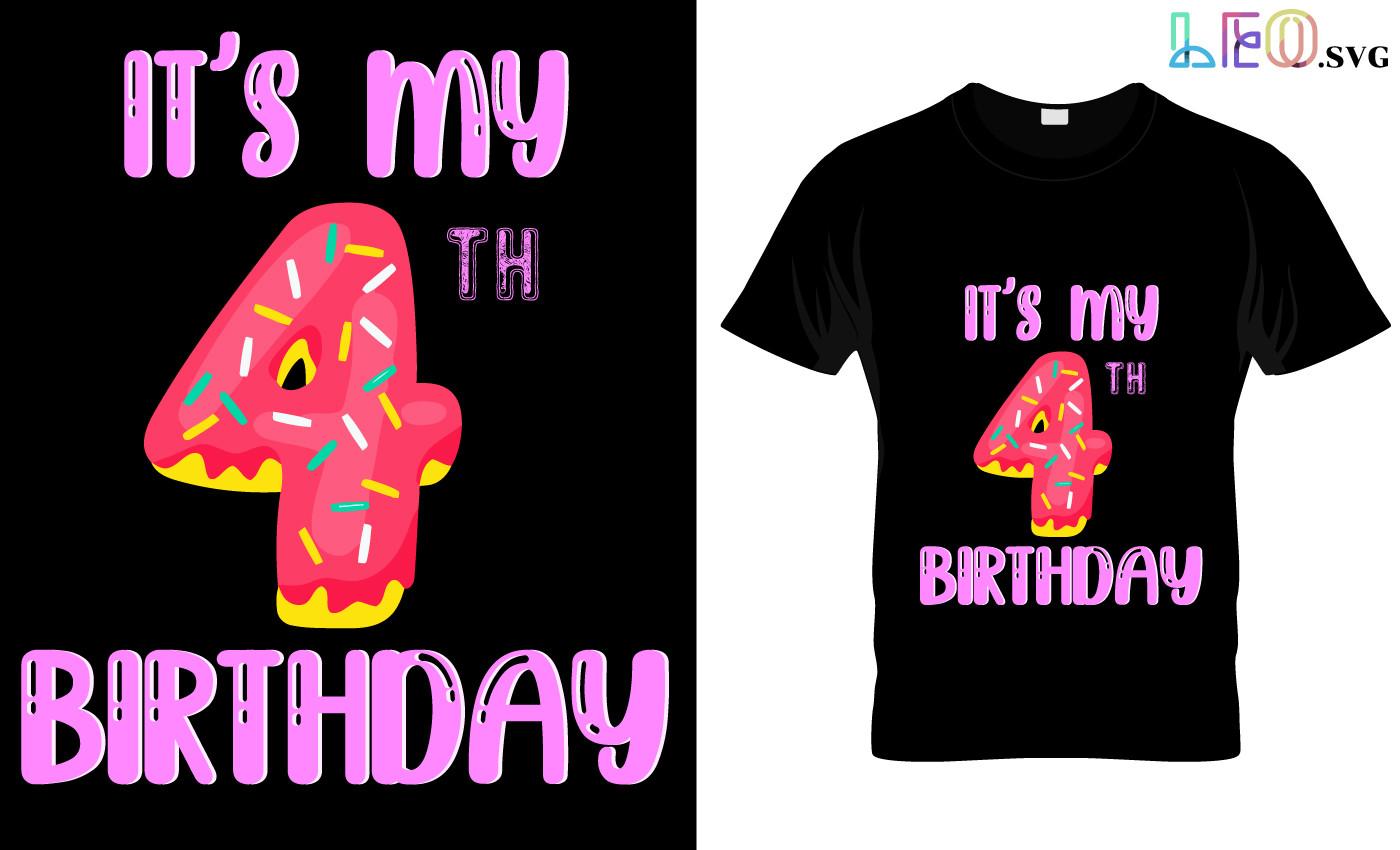 4th Birthday Svg, Donut Birthday Svg