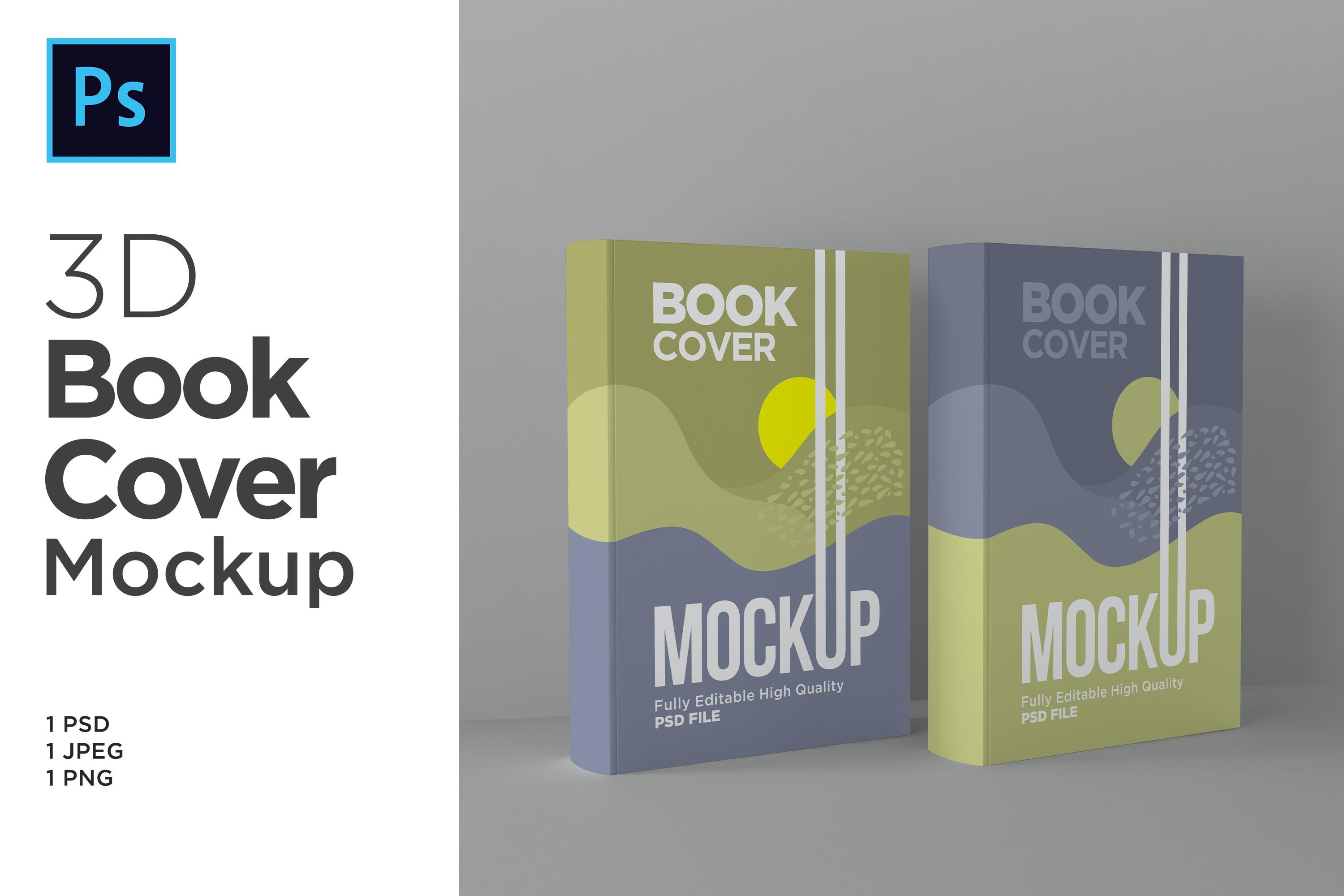 Book Cover Mockup 3d Rendering