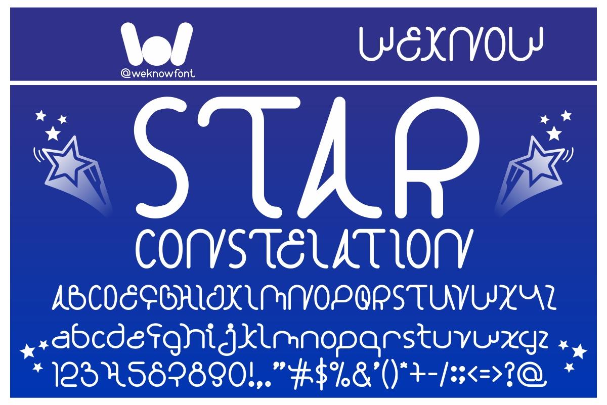 Star Constellation Font