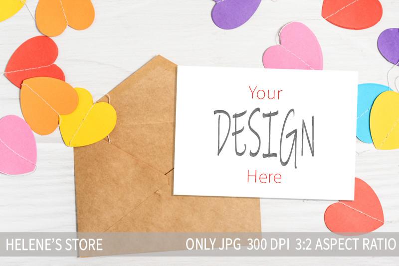 Valentines Card Mockup, 5x7 Card Mockup