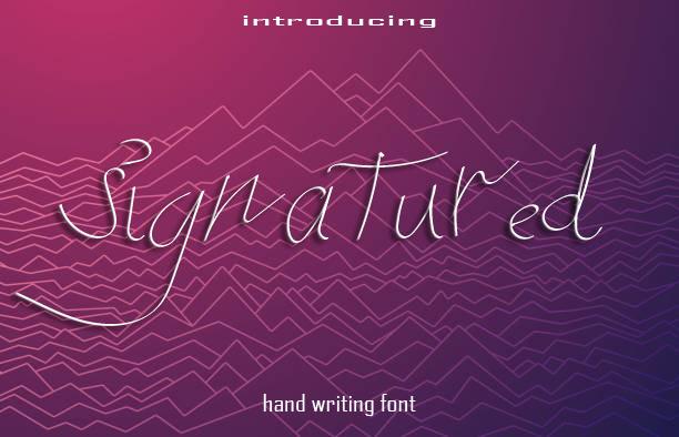 Signatured Font