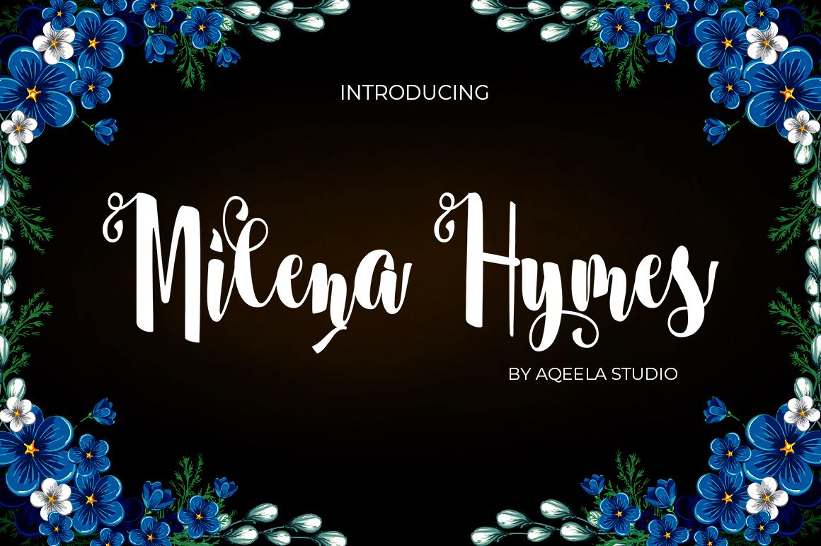 Milena Hymes Script Font