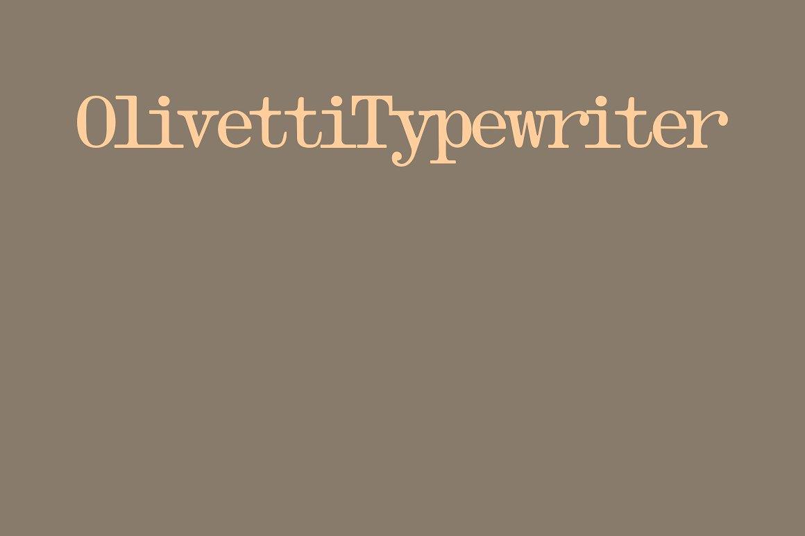Olivetti Typewriter Family Font