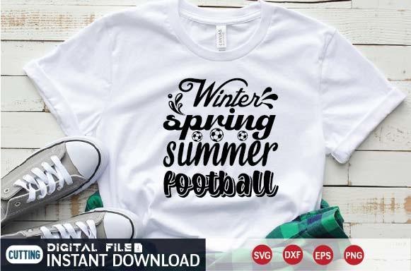Winter Spring Summer Football Svg