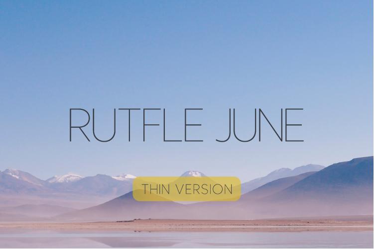 Rutfle June Thin Font
