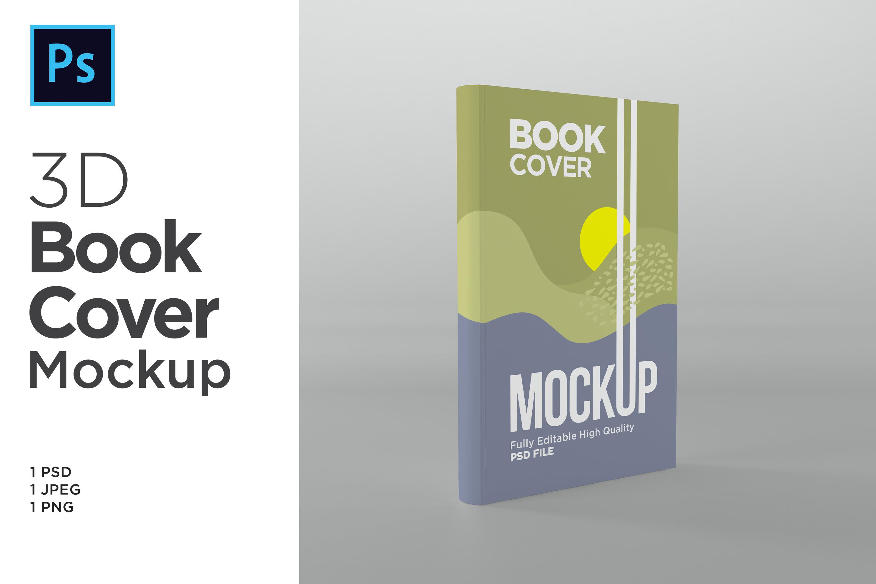 Book Cover Mockup 3d Rendering