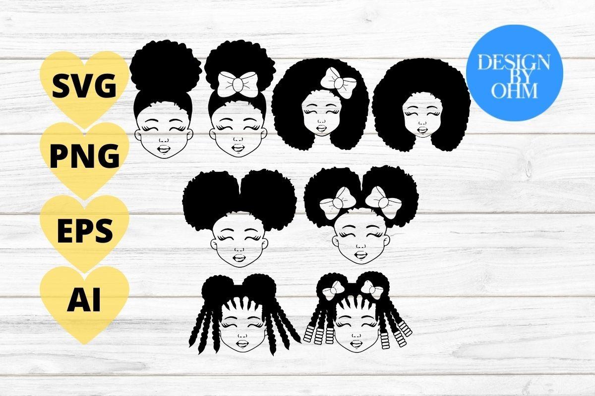 Set of Cute Black Girls