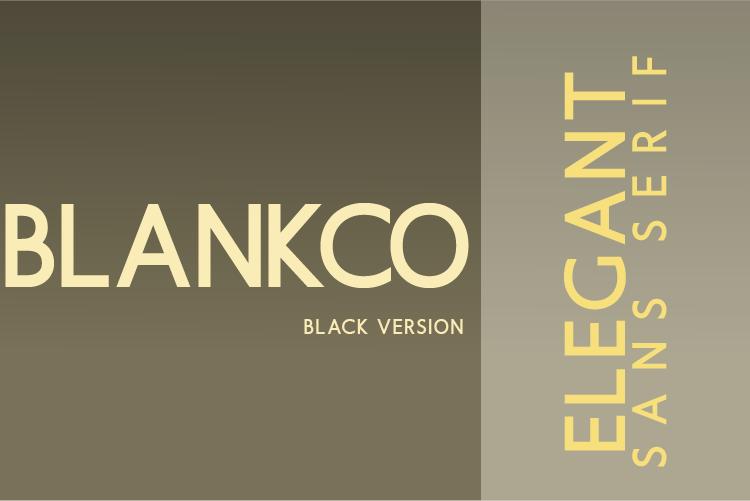 Blankco Black Font