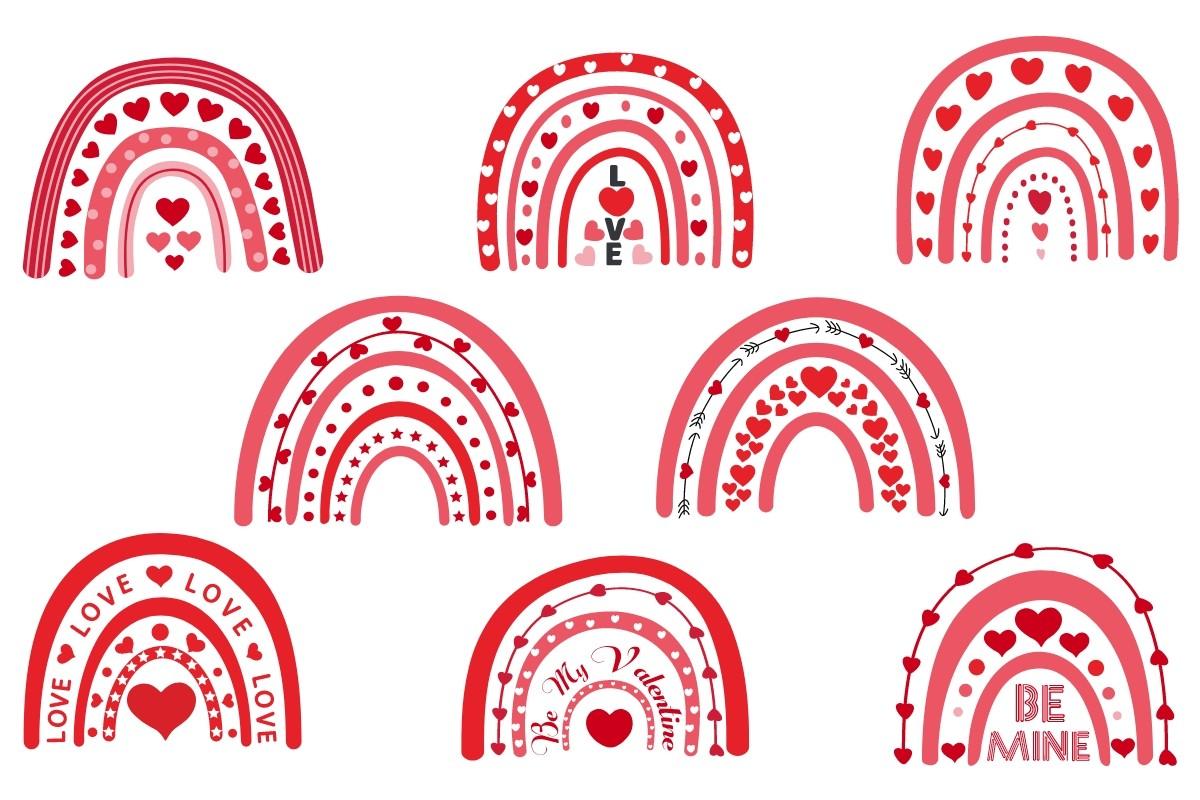 Valentine Rainbow SVG