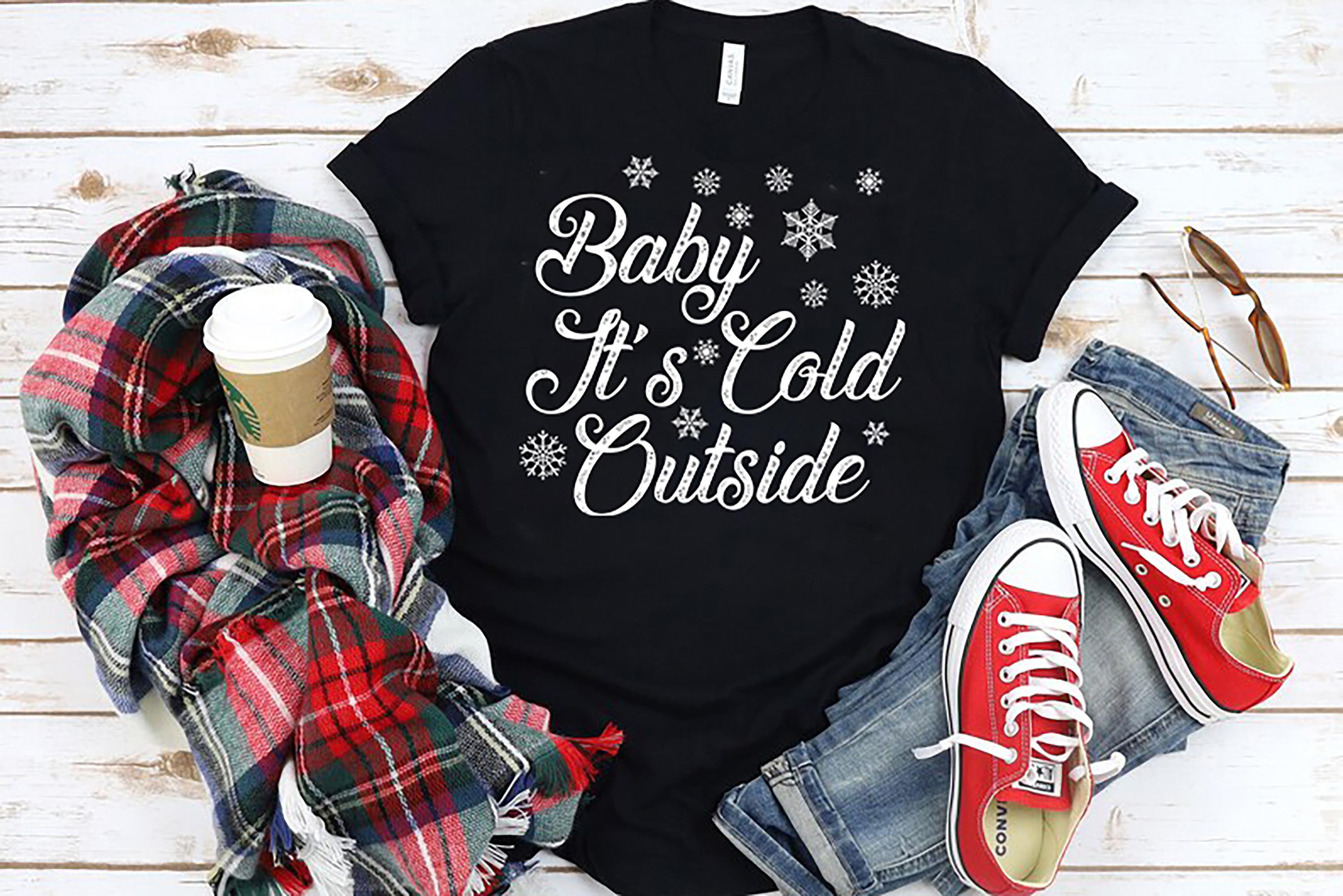 Baby Its Cold Valentine's Tshirt Design