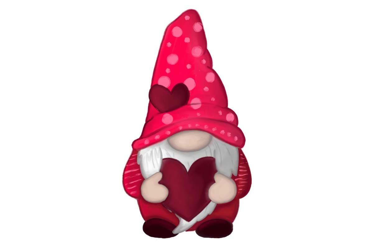 Boy Gnome Holding Heart Sublimation
