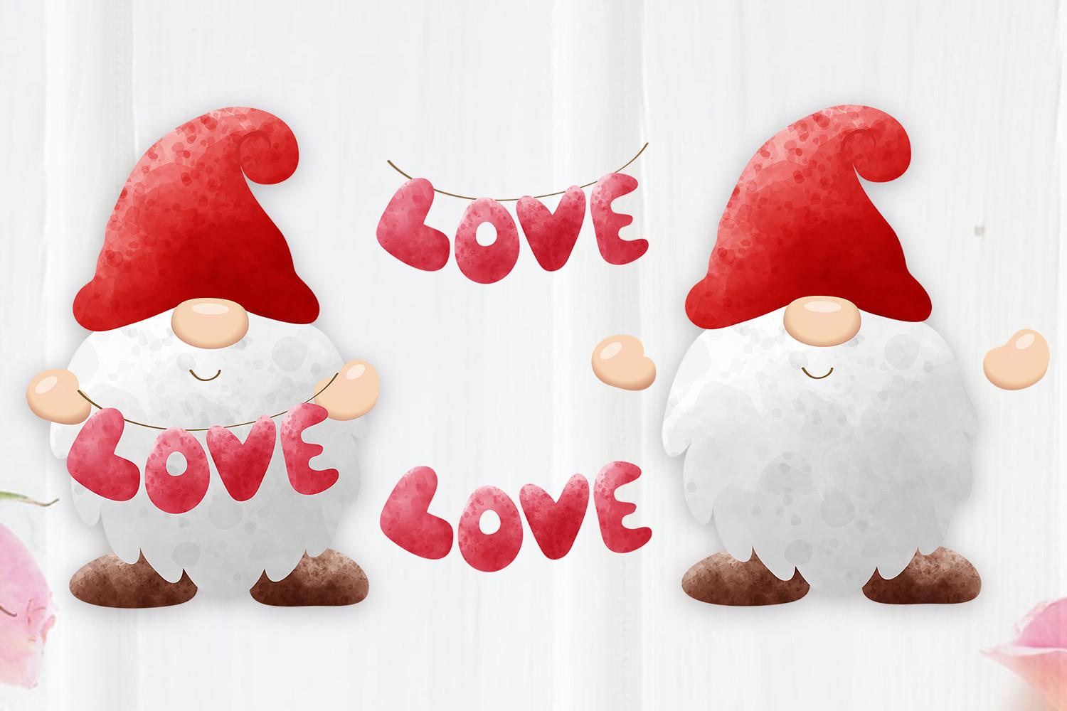 Gnome Holding a Love Text