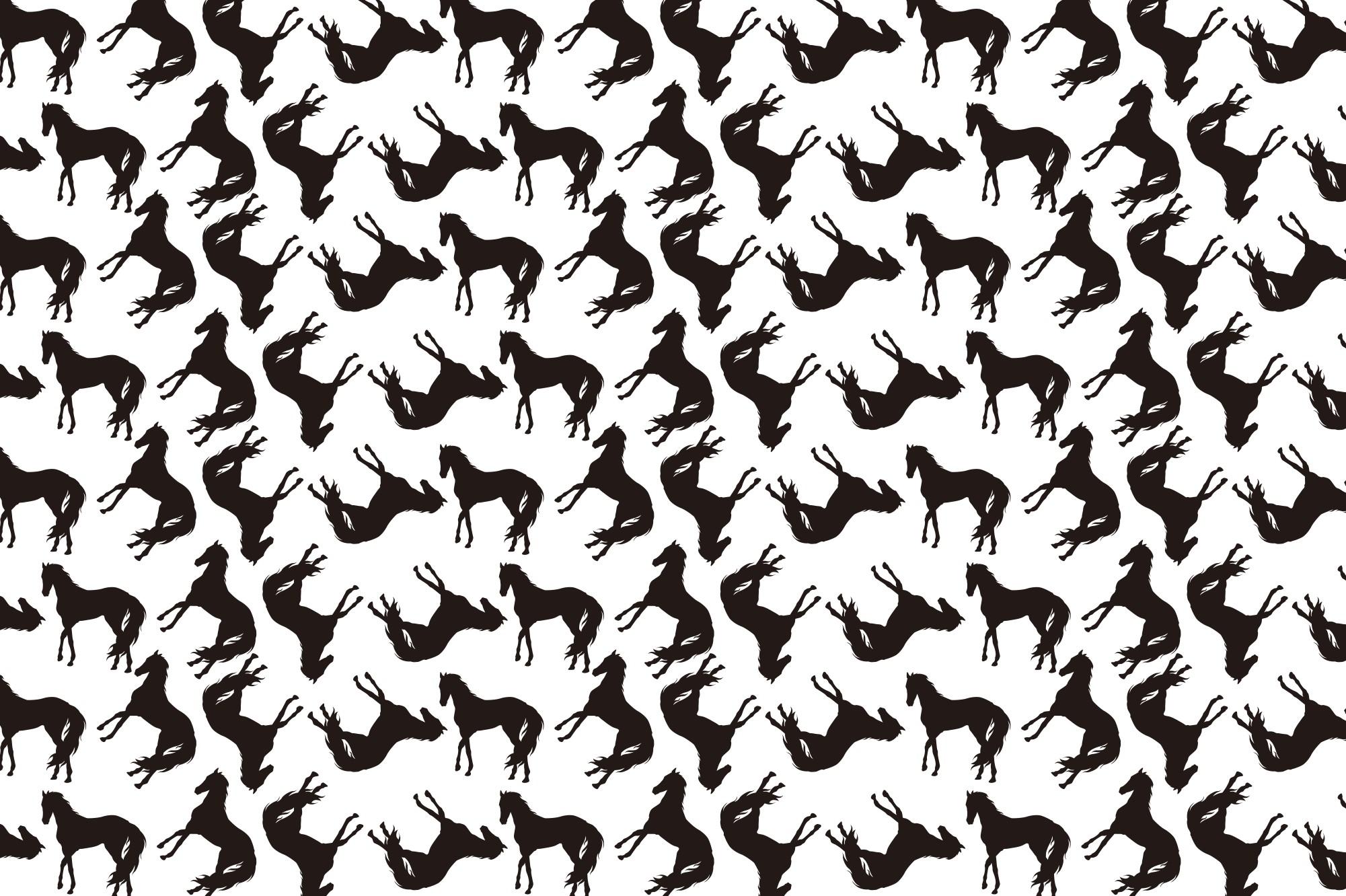 Horse Silhouette Pattern