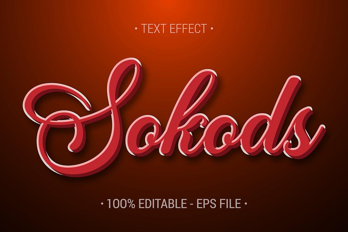 3D Editable  Vector Text Effect